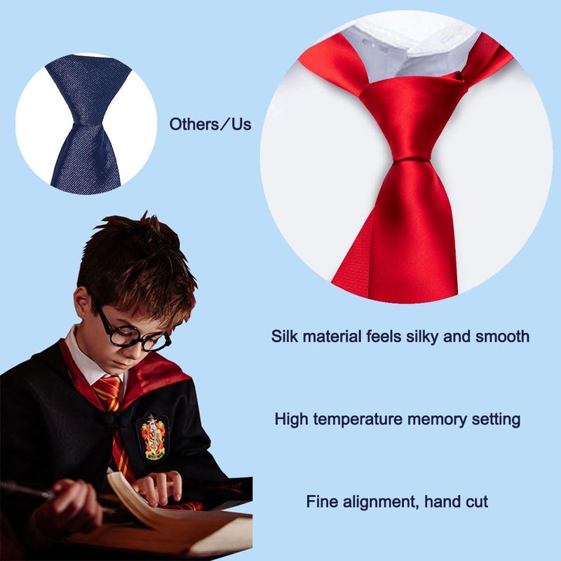 Barry.Wang Store Ties for Boys 47.2" Self-Necktie Kids and Pocket Square Set Teenager Uniform Graduation Performance Age 6-15 - Image 3